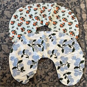 Rifle Paper Co Boppy Nursing Pillow Covers - Orange and Blue Set of 2